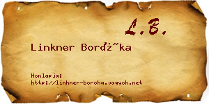 Linkner Boróka névjegykártya